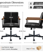 Aurora Office Chair with Solid Wood Armrests
