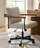 Aurora Office Chair with Solid Wood Armrests