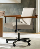 Aurora Office Chair with Solid Wood Armrests
