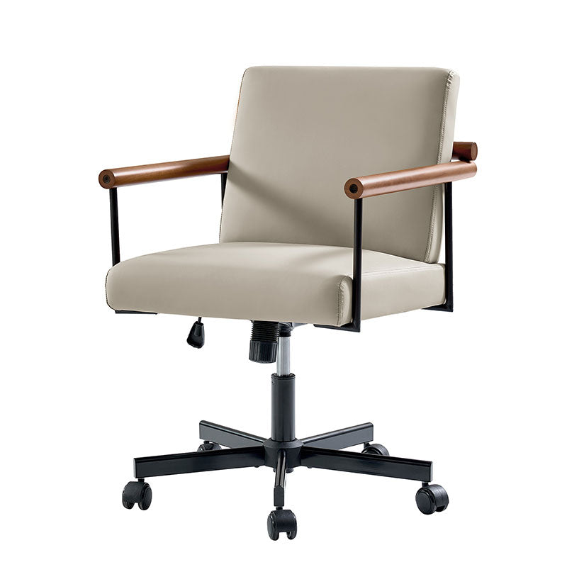 Aurora Office Chair with Solid Wood Armrests