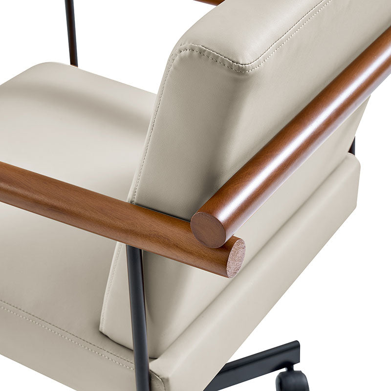 Aurora Office Chair with Solid Wood Armrests