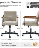 Aurora Office Chair with Solid Wood Armrests
