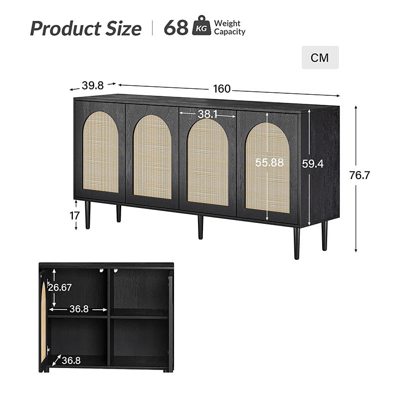 Norbert 160 cm Wide Boho Sideboard