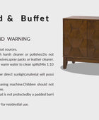 Kamu 115 cm Wide Sideboard with 3 Push-to-Open Doors