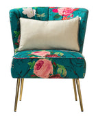 Coraline Elegant Comfort in a Wingback Floral Accent Chair