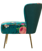 Coraline Elegant Comfort in a Wingback Floral Accent Chair