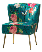 Coraline Elegant Comfort in a Wingback Floral Accent Chair