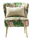 Coraline Elegant Comfort in a Wingback Floral Accent Chair