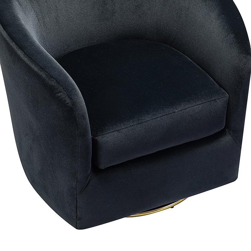 Emanuela Velvet Swivel Barrel Armchair - Hulala Home