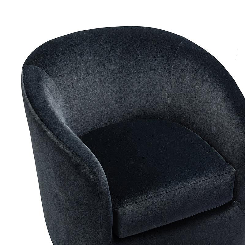 Emanuela Velvet Swivel Barrel Armchair - Hulala Home