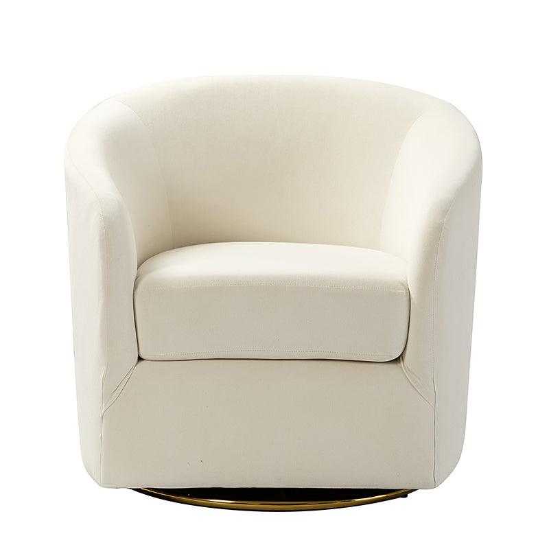 Emanuela Velvet Swivel Barrel Armchair - Hulala Home