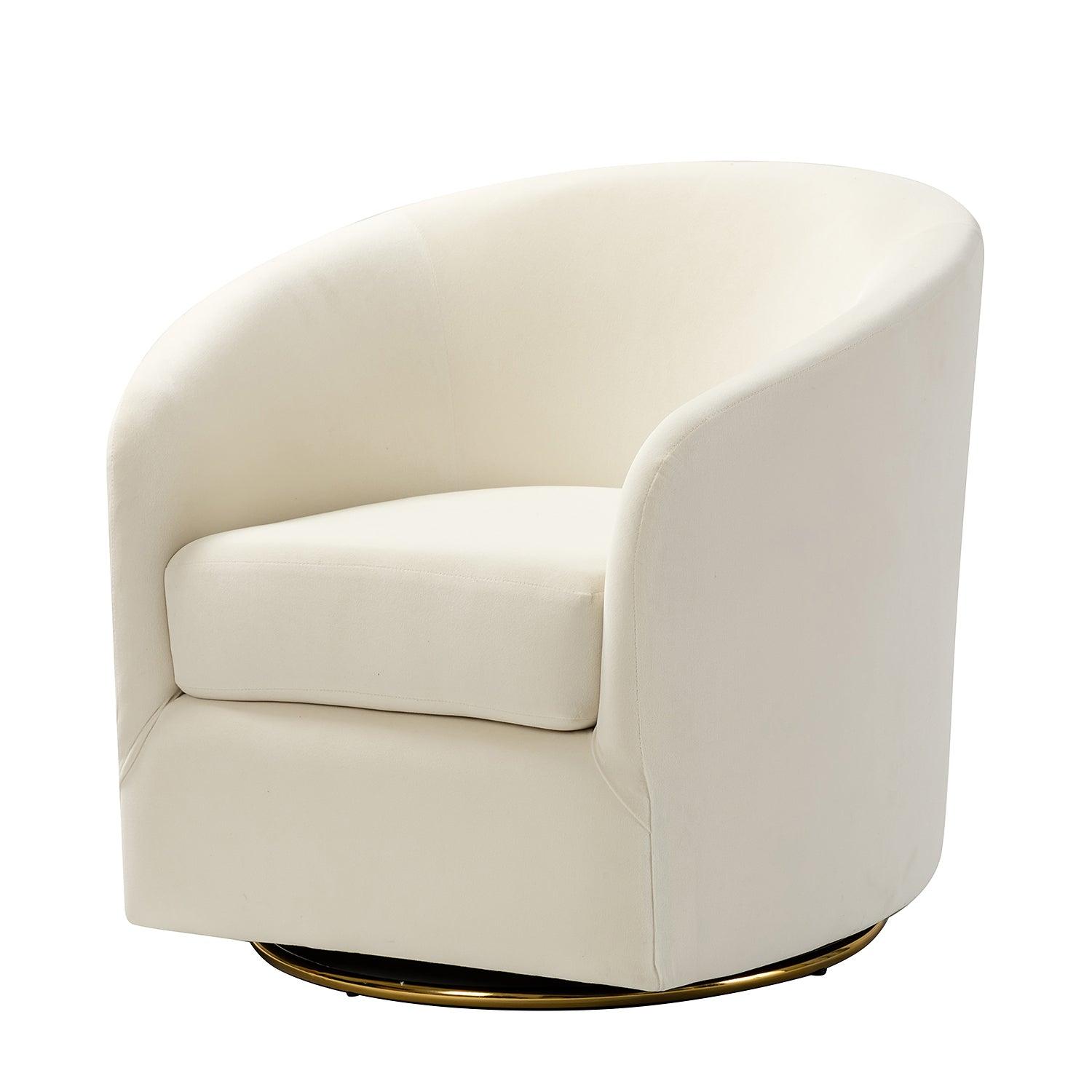 Emanuela Velvet Swivel Barrel Armchair - Hulala Home