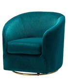 Emanuela Velvet Swivel Barrel Armchair - HULALA HOME