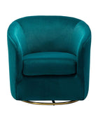 Emanuela Velvet Swivel Barrel Armchair - HULALA HOME