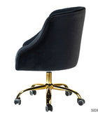 Penelope Velvet Tufted Adjustable Swivel Office Chair