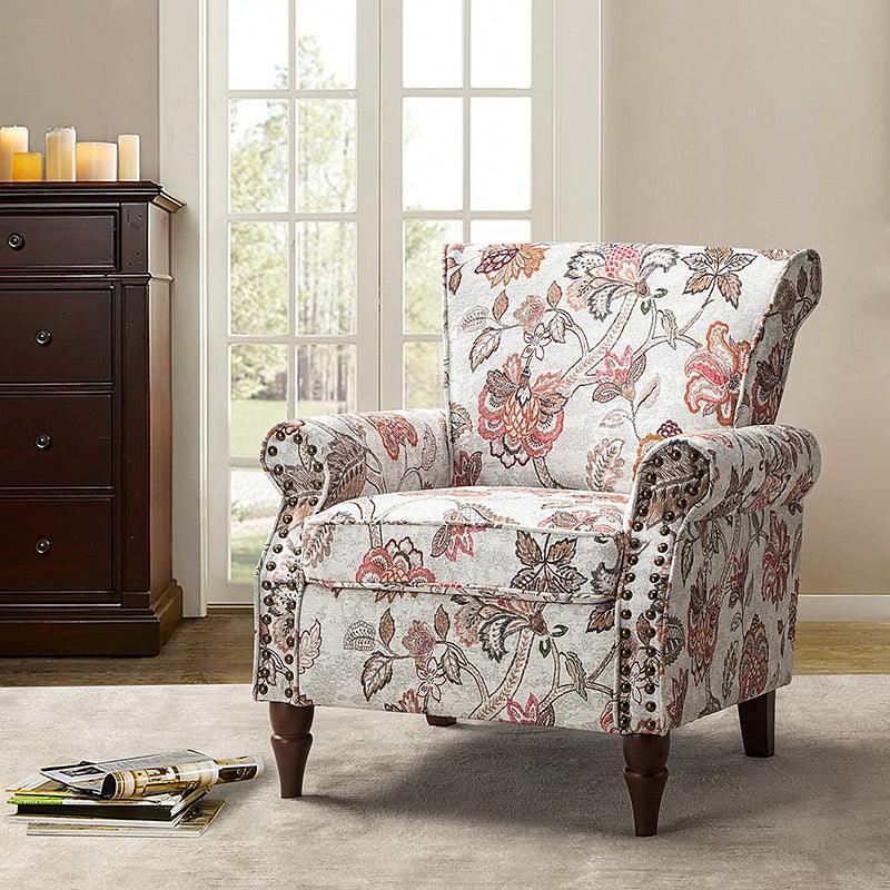 Artemisa Modern Floral Pattern Upholstered Armchair - Hulala Home ...