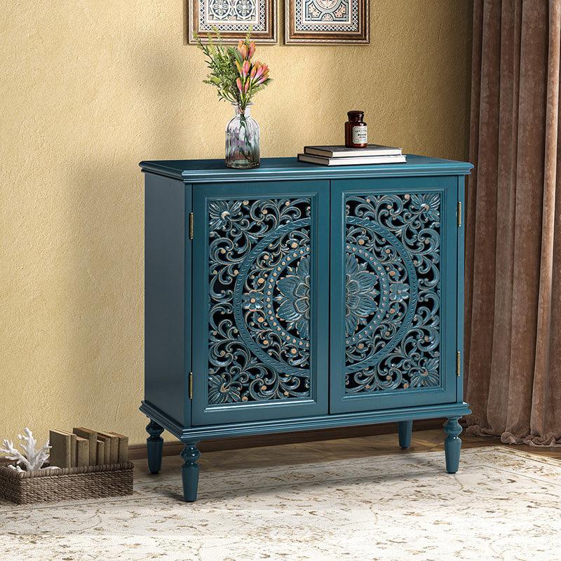 Emathides 32&quot; Tall 2-Door Accent Cabinet - HULALA HOME