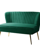 Bariana Velvet Mid-Century Modern Upholstered Loveseat