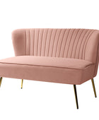 Bariana Velvet Mid-Century Modern Upholstered Loveseat