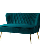 Bariana Velvet Mid-Century Modern Upholstered Loveseat