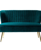 Bariana Velvet Mid-Century Modern Upholstered Loveseat