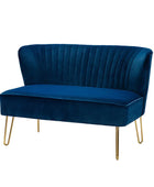 Ainhoa Velvet Loveseat with Hairpin Legs - HULALA HOME