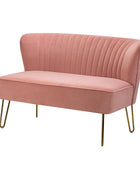 Ainhoa Velvet Loveseat with Hairpin Legs - HULALA HOME