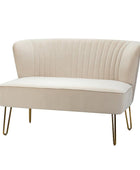 Ainhoa Velvet Loveseat with Hairpin Legs - HULALA HOME