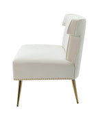 Megara Velvet Armless Wingback Loveseat - HULALA HOME