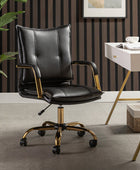 Vegan Leather Adjustable Task Chair