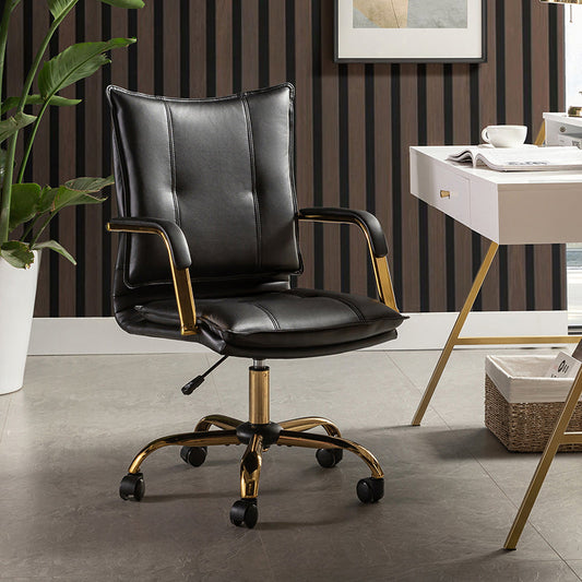 Vegan Leather Adjustable Task Chair